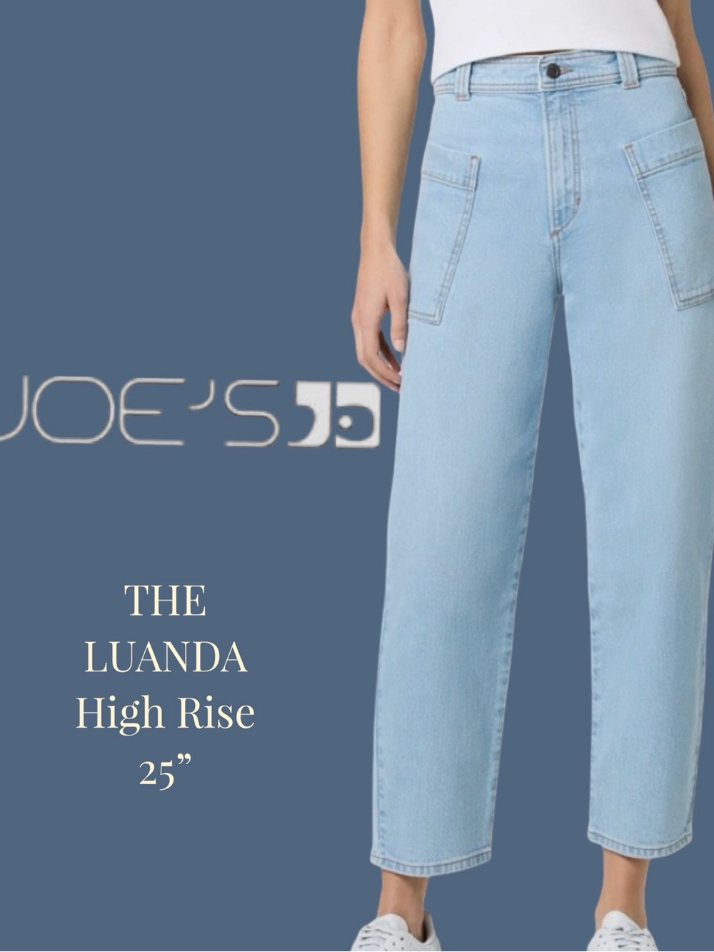 NWT Joe’s Jeans Luanda Patch Pocket Barrel Leg Jeans Light Wash Size 25 $198